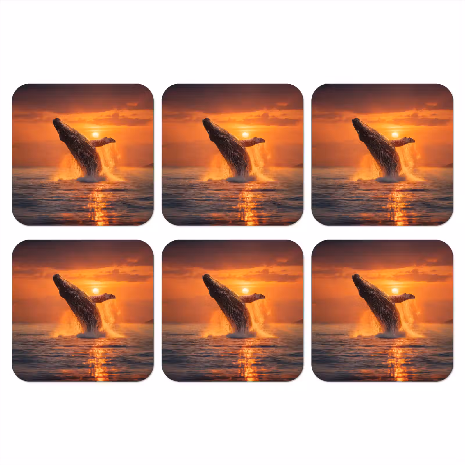 Onderzetter - Walvis - Zon - Zee — 1