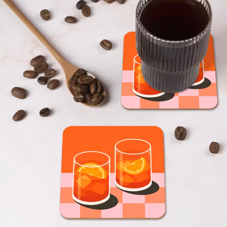 Onderzetter - Sinaasappel - Glazen - Oranje — 4