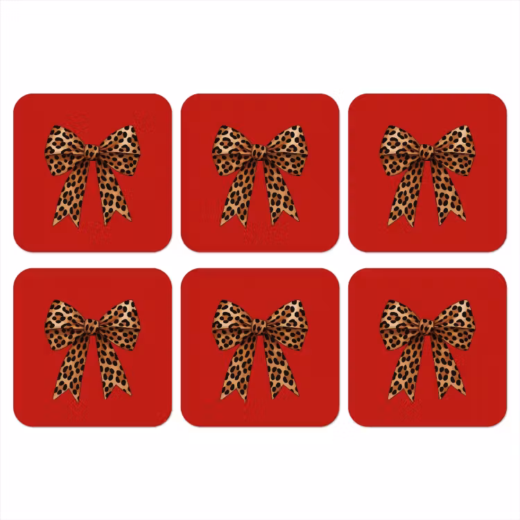 Onderzetter​ - Strik - Sierlijk - Panter - Rood — 1
