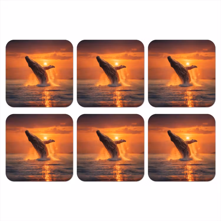 Onderzetter - Walvis - Zon - Zee — 1