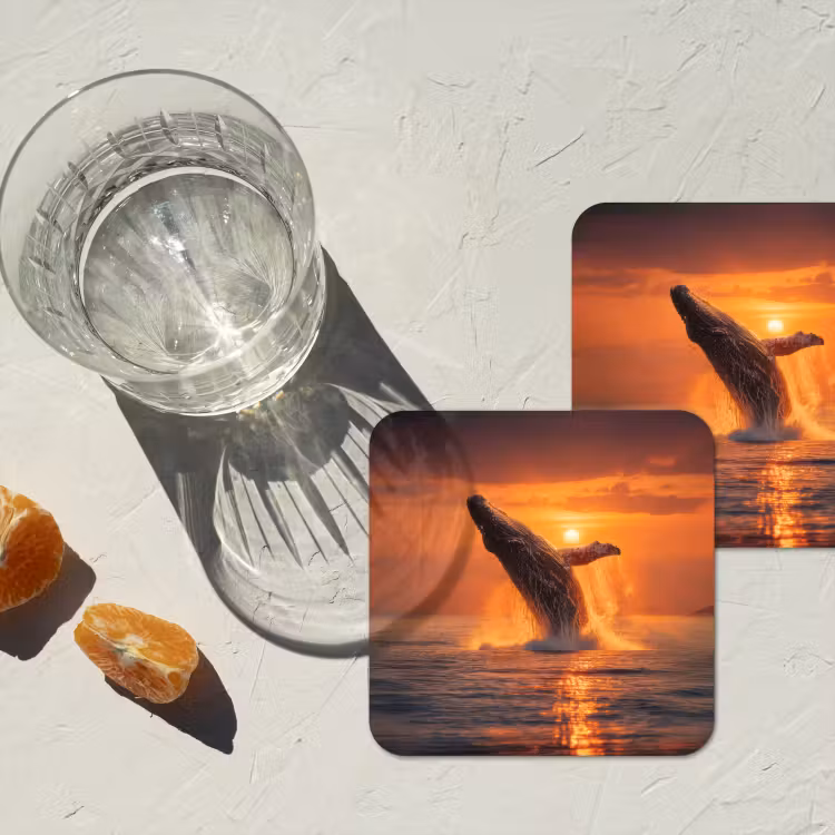 Onderzetter - Walvis - Zon - Zee — 3