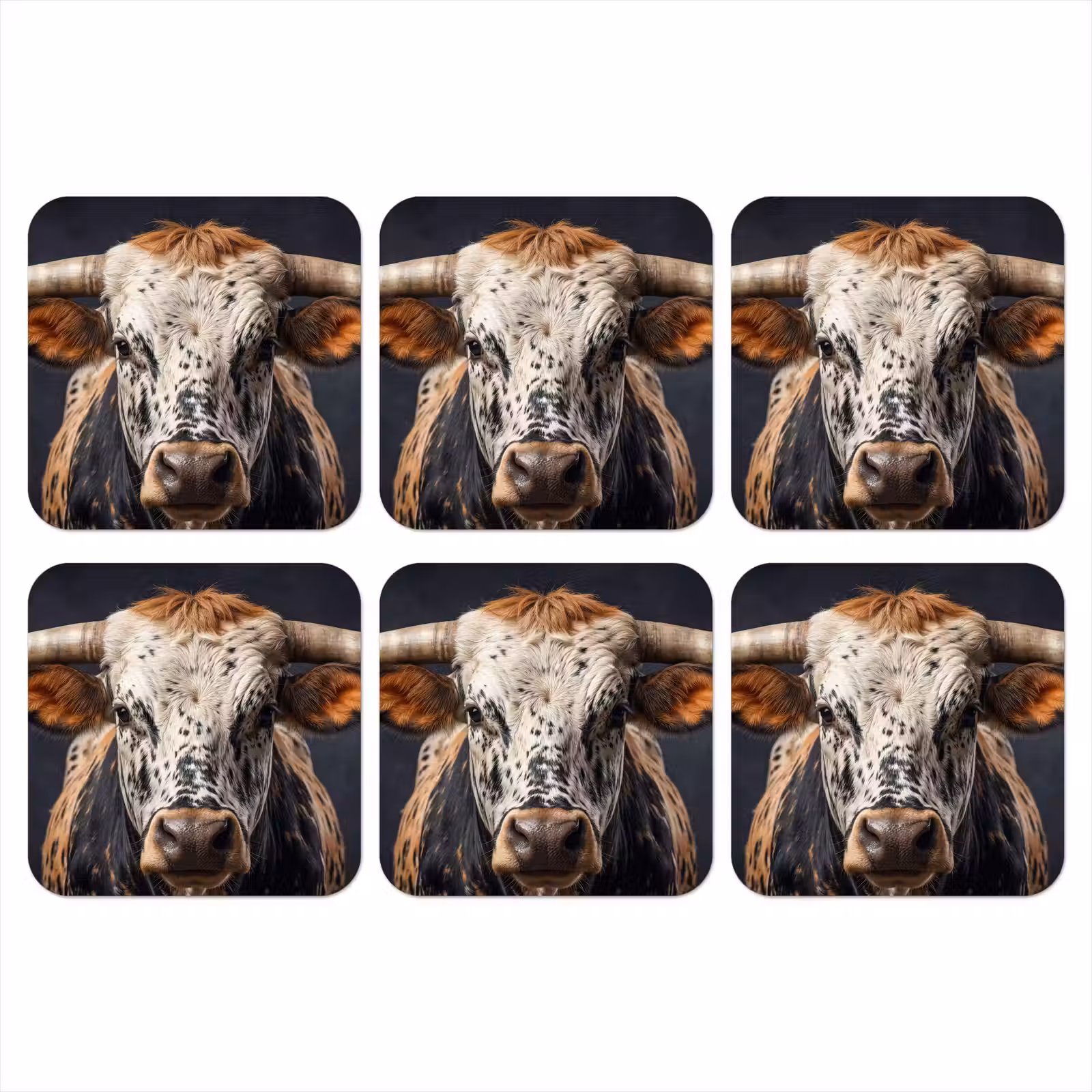 Onderzetter - Stier - Kleurrijk - Hoorns — 1
