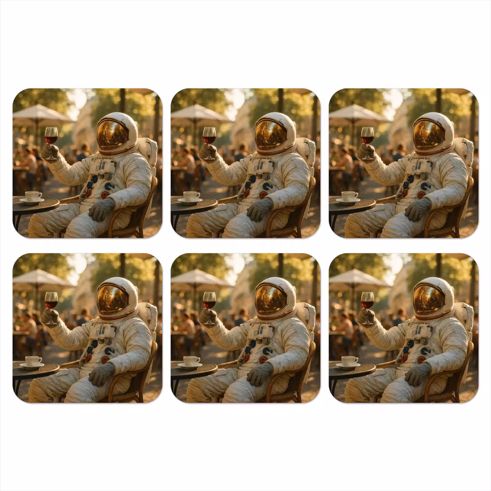 Onderzetter - Wijn - Rood - Terras - Koffie — 1