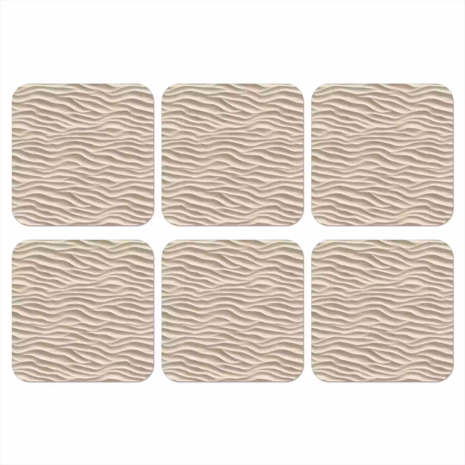 Onderzetter - Zand - Golven - Beige — 1