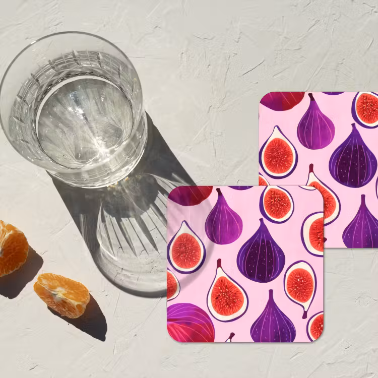 Onderzetter - Vijgen - Roze - Paars — 3