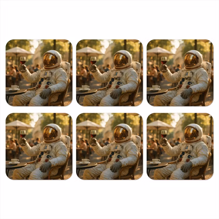 Onderzetter - Wijn - Rood - Terras - Koffie — 1