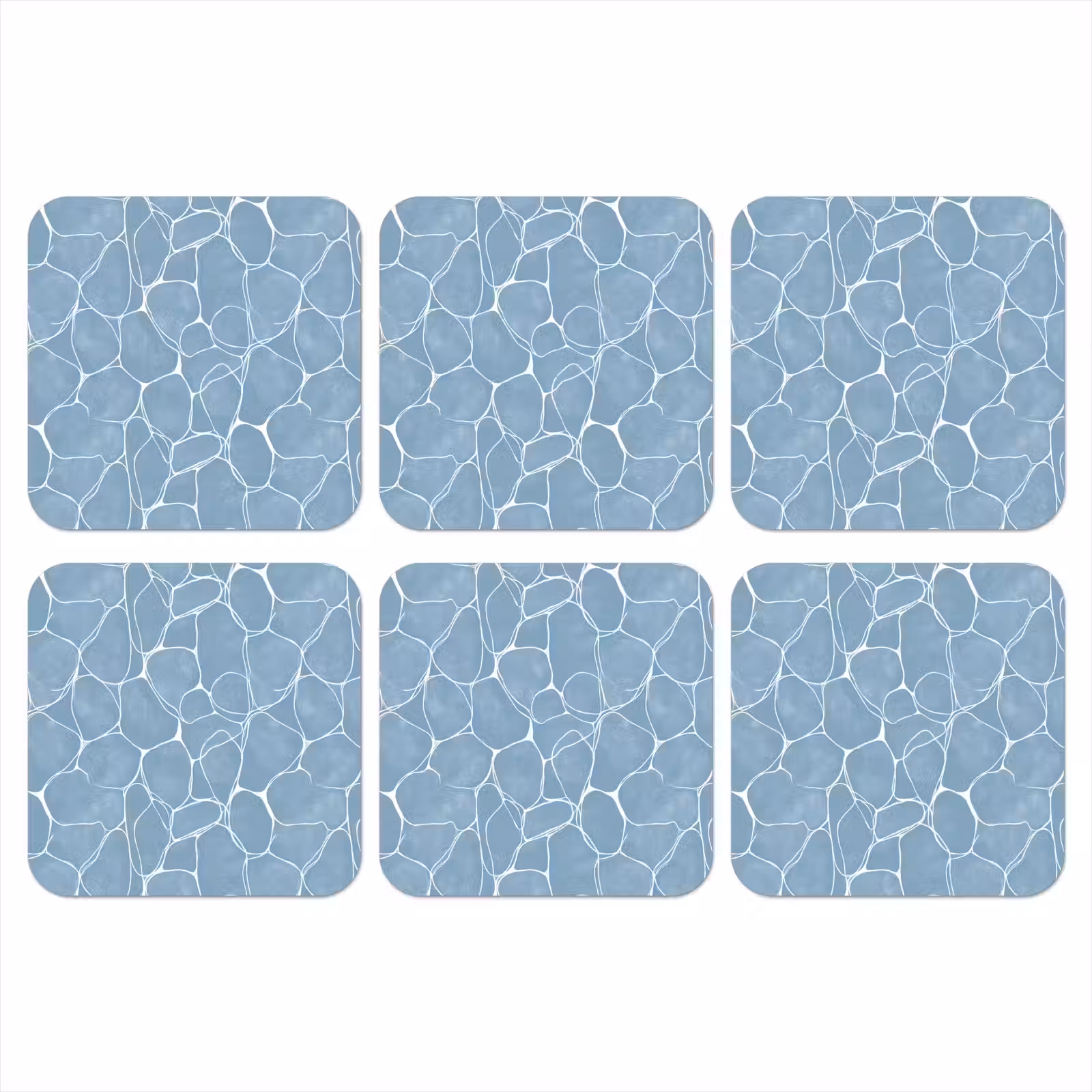 Onderzetter - Organisch - Patroon - Blauw — 1