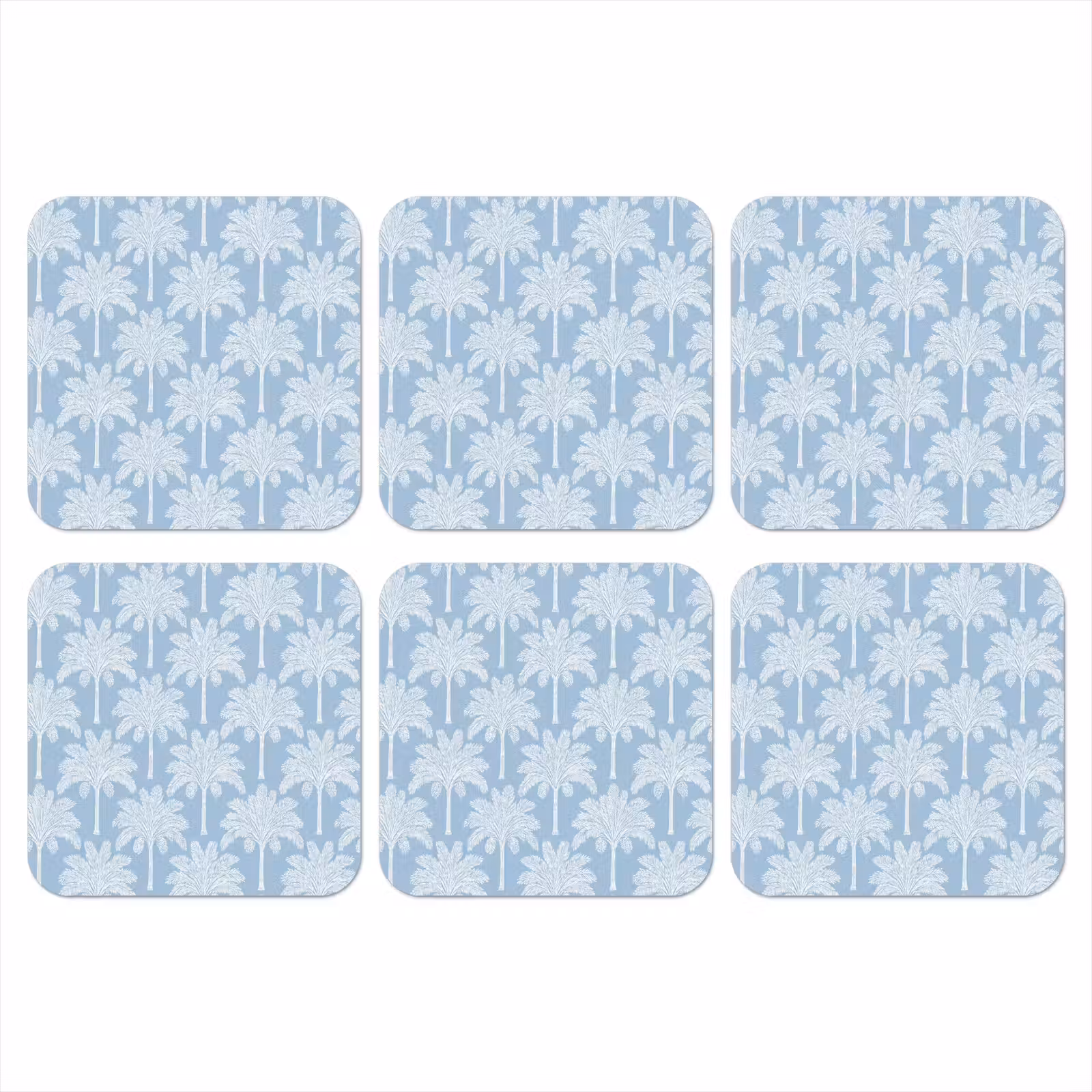 Onderzetter - Palmboom - Modern - Blauw — 1