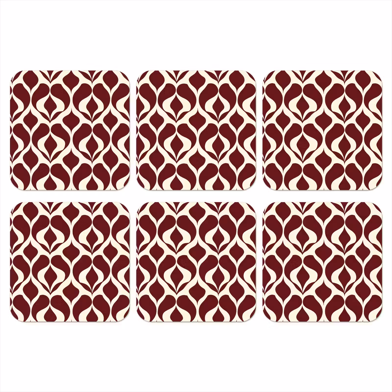 Onderzetter - Rood - Druppelpatroon - Grafisch — 1