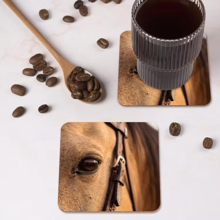 Onderzetter - Paard - Oog - Bruin — 4