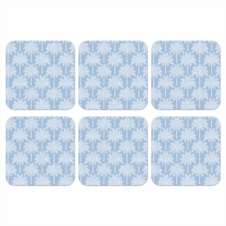 Onderzetter - Palmboom - Modern - Blauw — 1