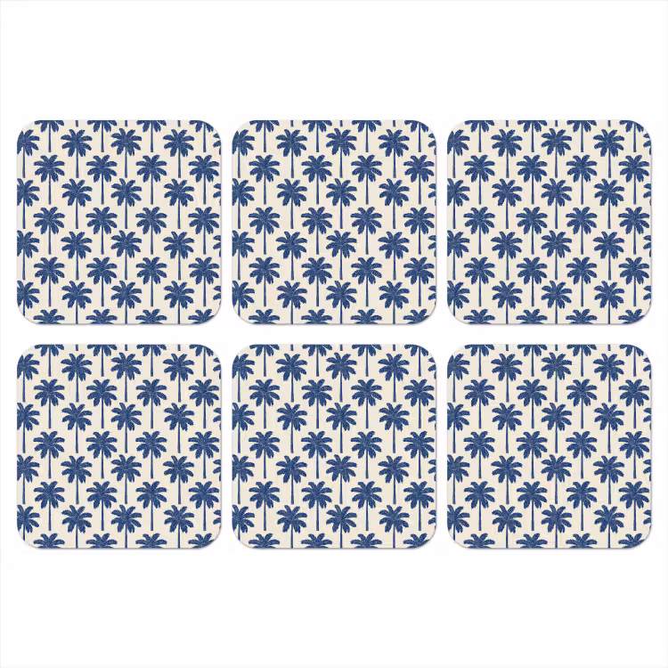 Onderzetter - Symmetrisch - Palm - Blauw — 1