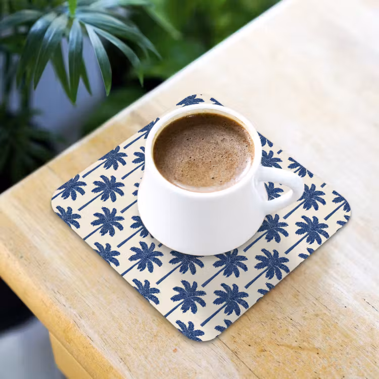 Onderzetter - Symmetrisch - Palm - Blauw — 2