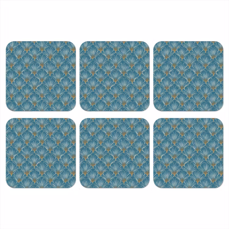 Onderzetter - Symmetrisch - Patroon - Blauw — 1
