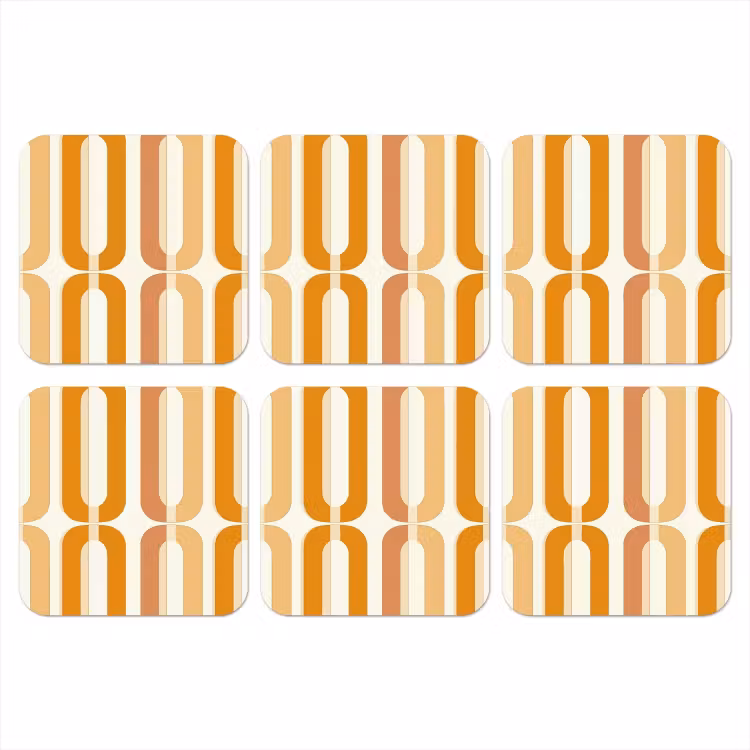Onderzetter​ - U-vorm - Retro - Oranje — 1