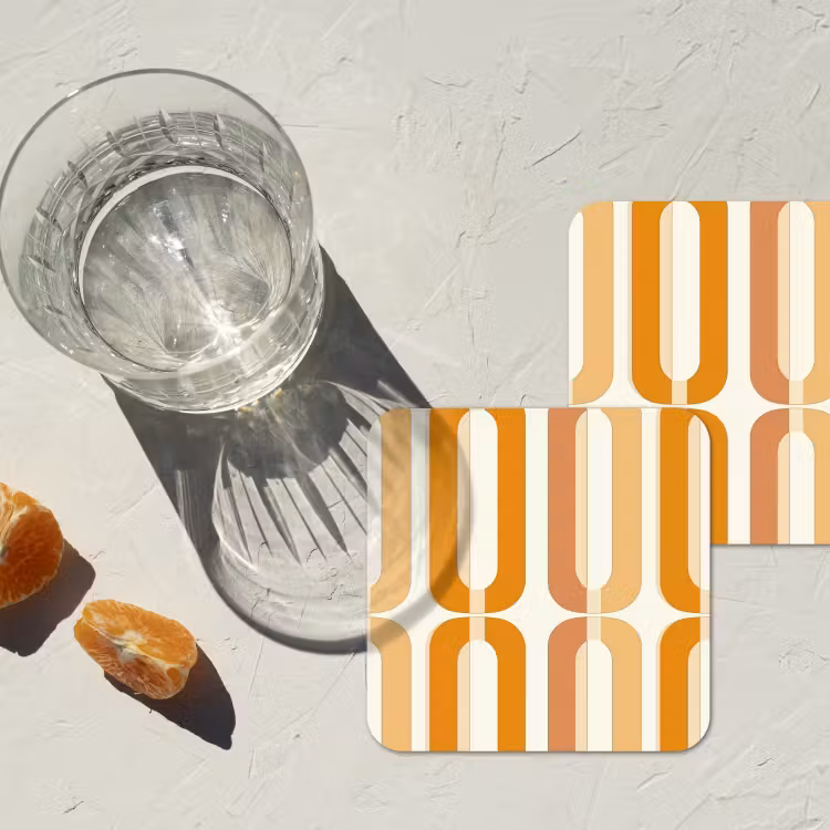 Onderzetter​ - U-vorm - Retro - Oranje — 3