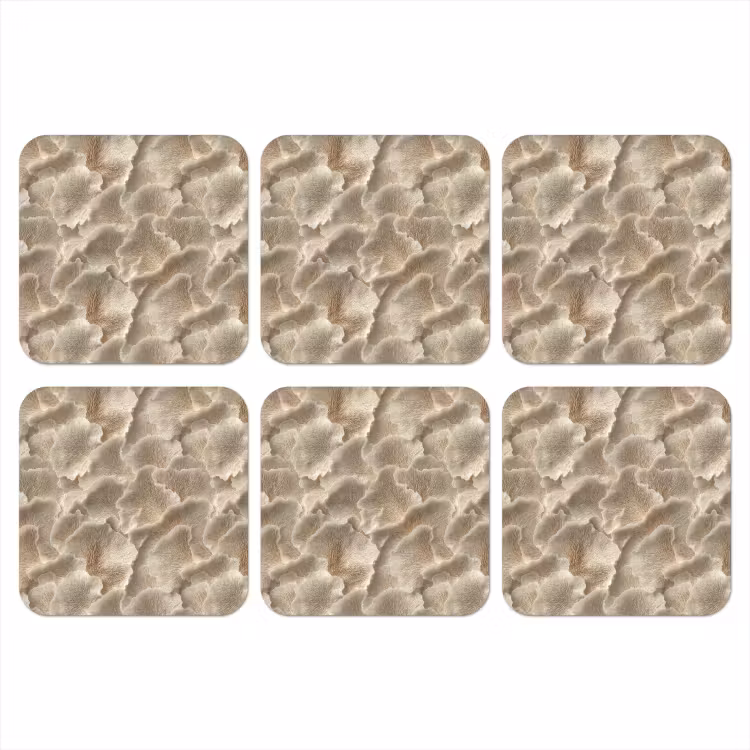 Onderzetter - Waaierstructuren - Beige - Vezeltextuur — 1