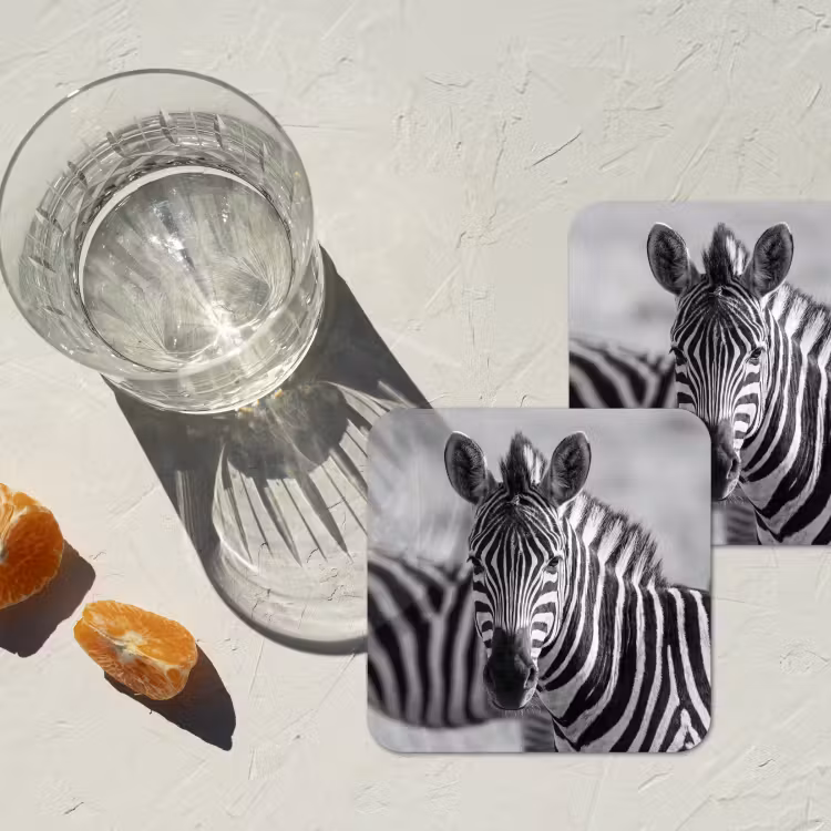 Onderzetter - Zebra's - Zwart - Wit — 3