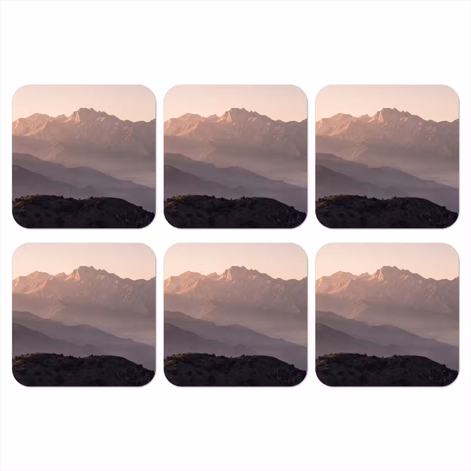 Onderzetter - Panorama - Landschap - Bergen — 1