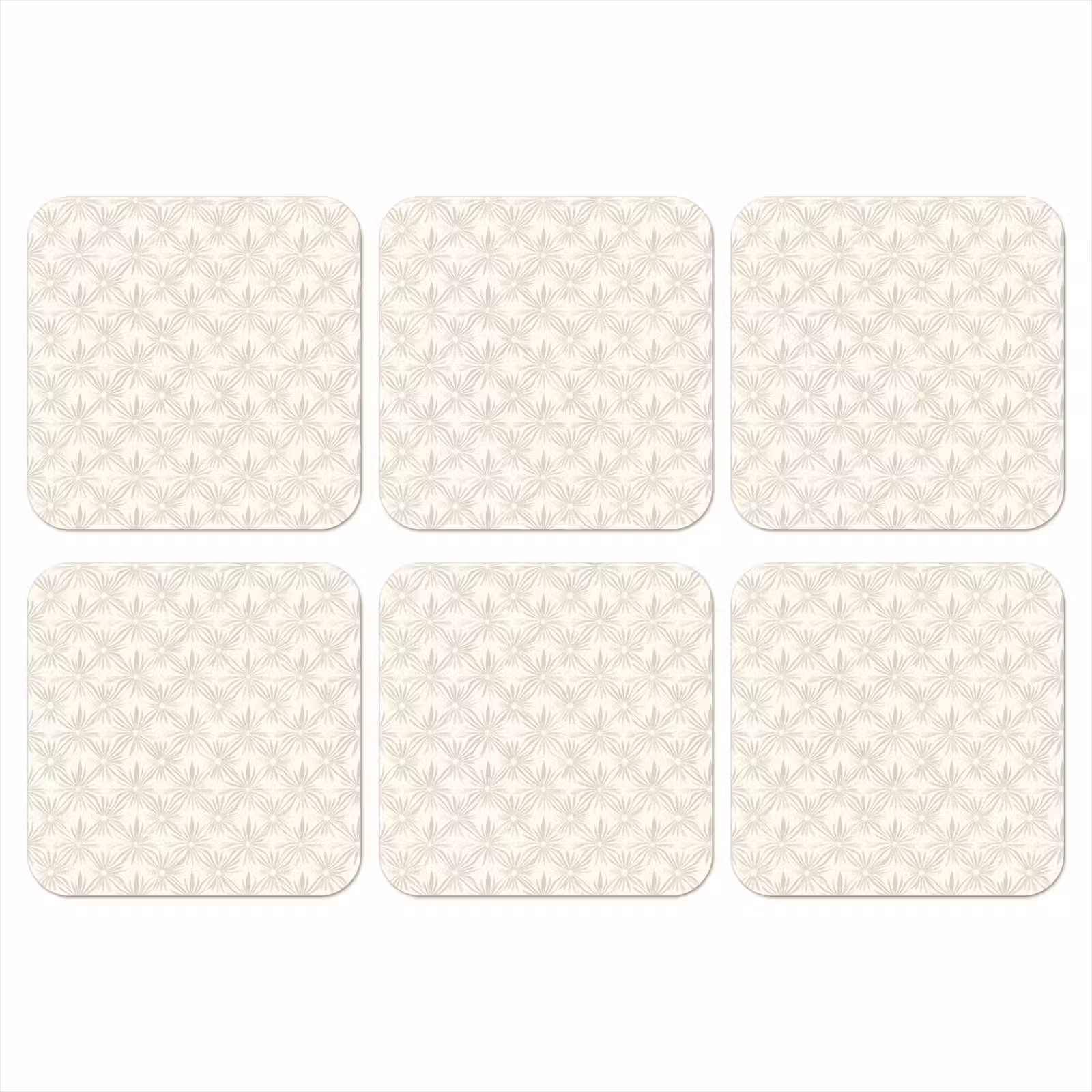 Onderzetter - Patroon - Bloemen - Beige — 1