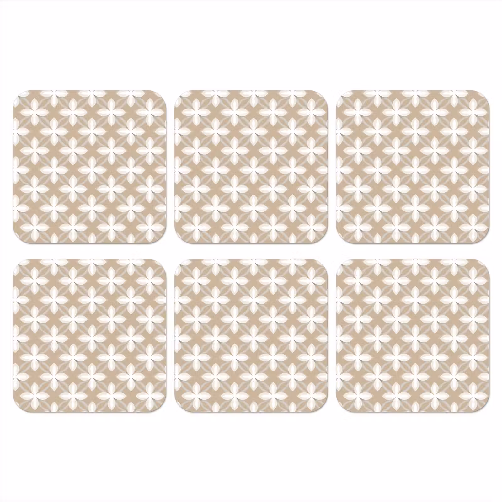 Onderzetter - Patroon - Symmetrisch - Beige — 1