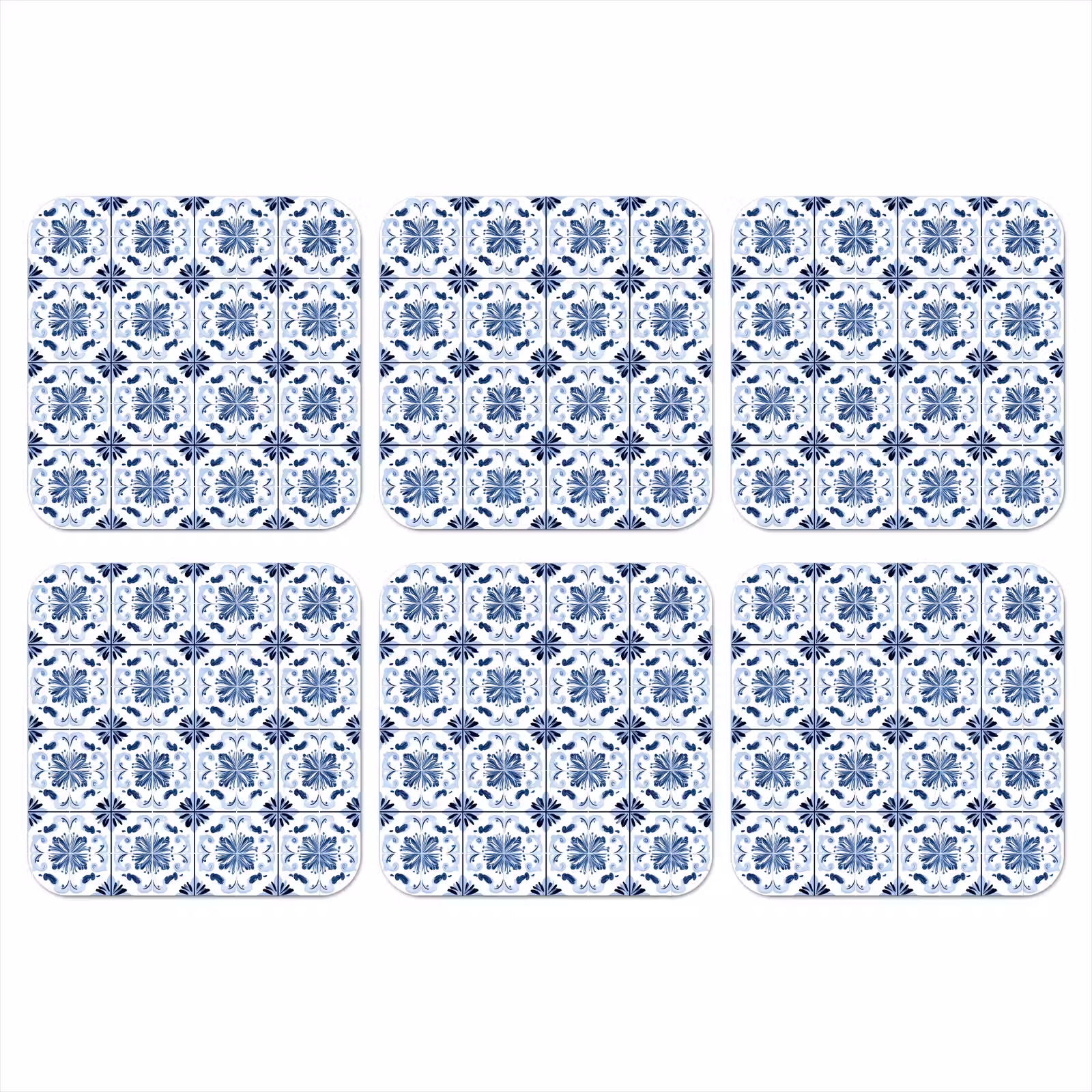 Onderzetter - Patroon - Tegel - Blauw — 1
