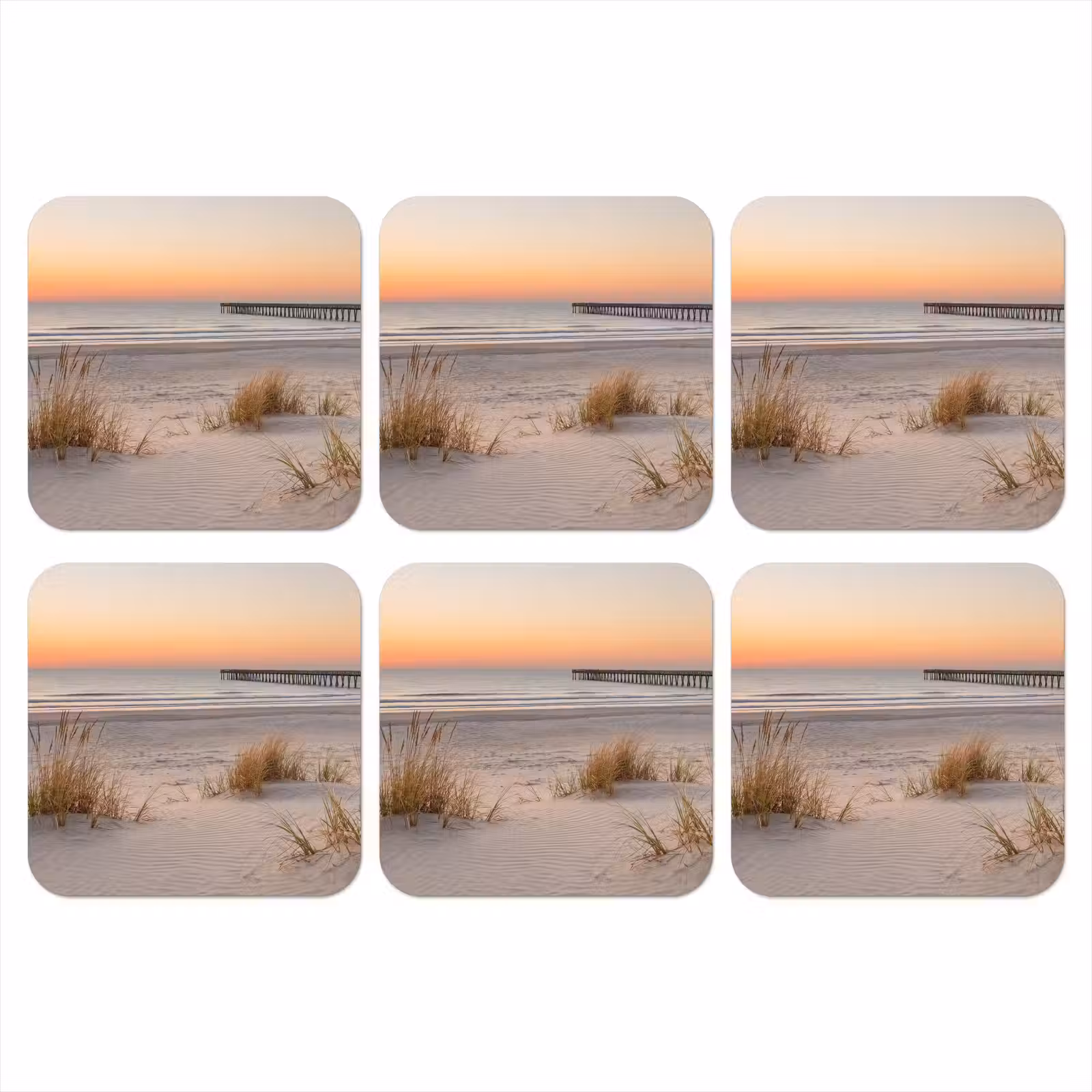 Onderzetter - Pier - Zonsondergang - Strand — 1