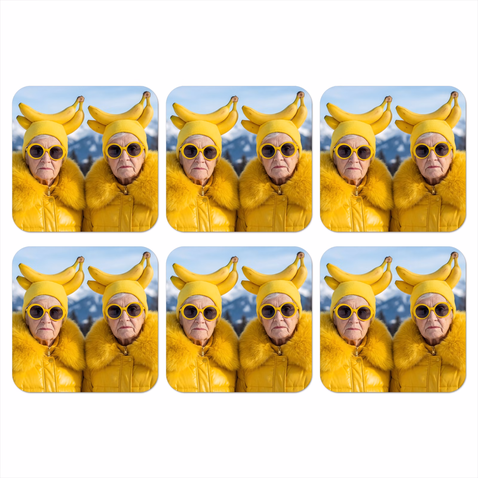 Onderzetter - Vrouwen - Bananen - Geel — 1