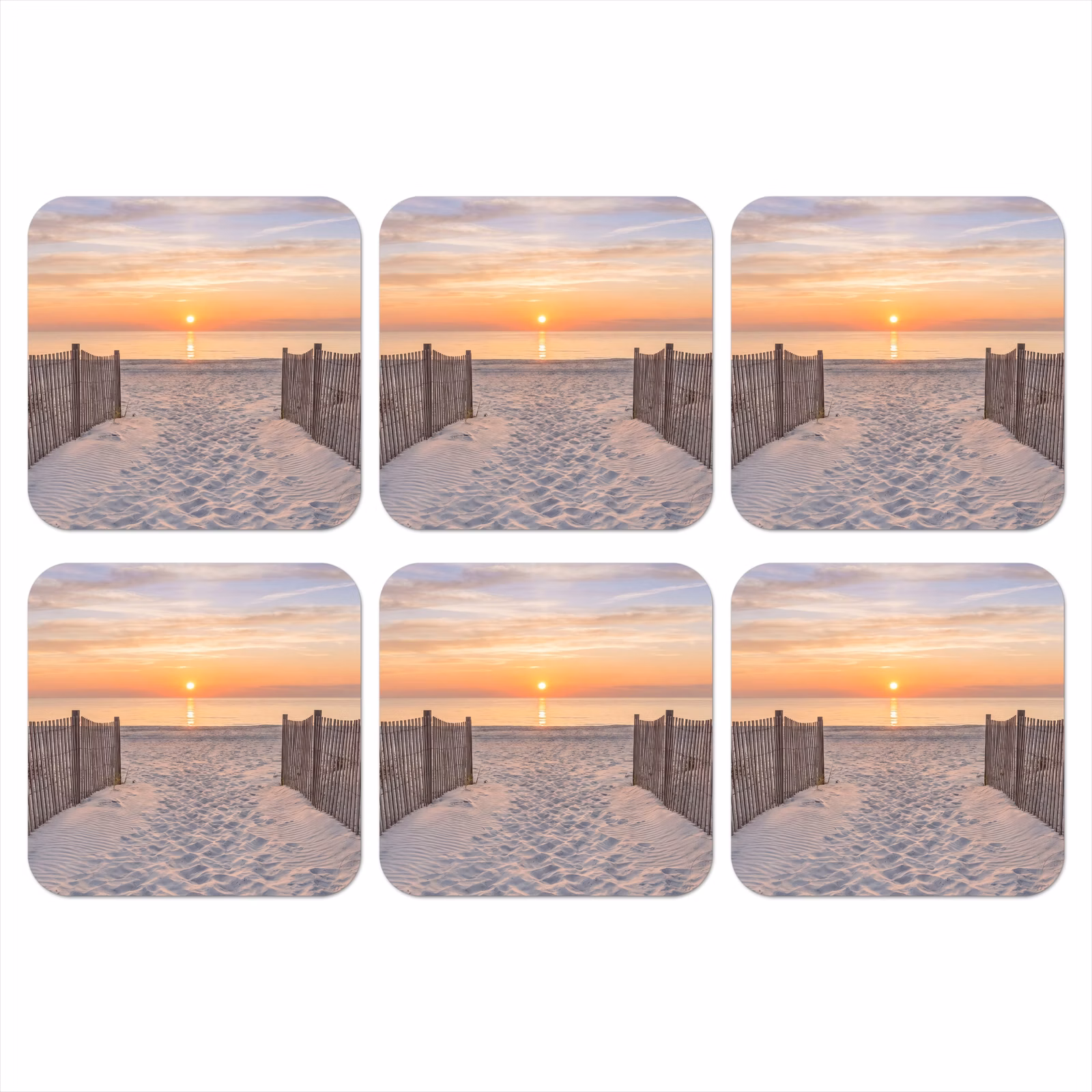 Onderzetter - Zonsondergang - Strand - Zand — 1
