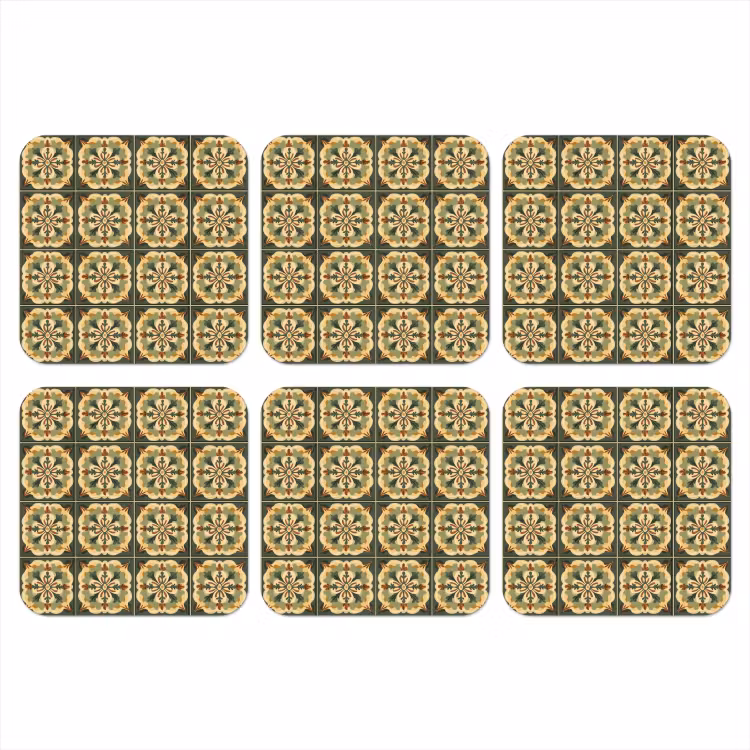 Onderzetter - Ornament - Patroon - Groen — 1