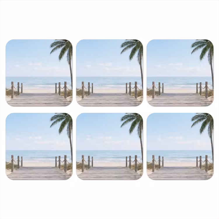 Onderzetter - Palmbomen - Pad - Horizon — 1