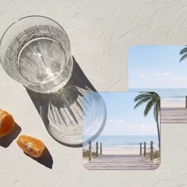 Onderzetter - Palmbomen - Pad - Horizon — 3