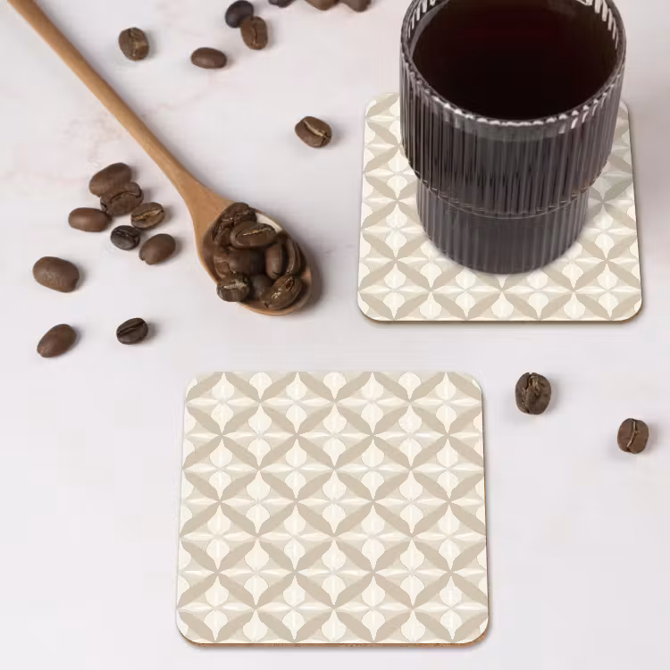 Onderzetter - Patroon - Klassiek - Beige — 4
