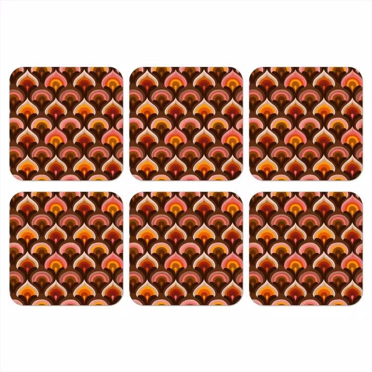 Onderzetter - Patroon - Retro - Kleurrijk — 1