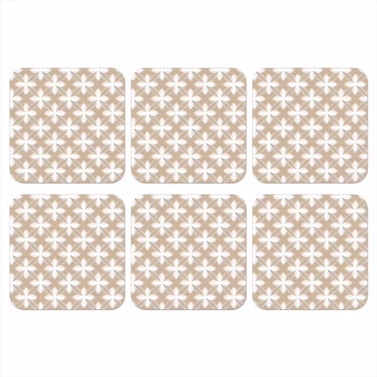 Onderzetter - Patroon - Symmetrisch - Beige — 1