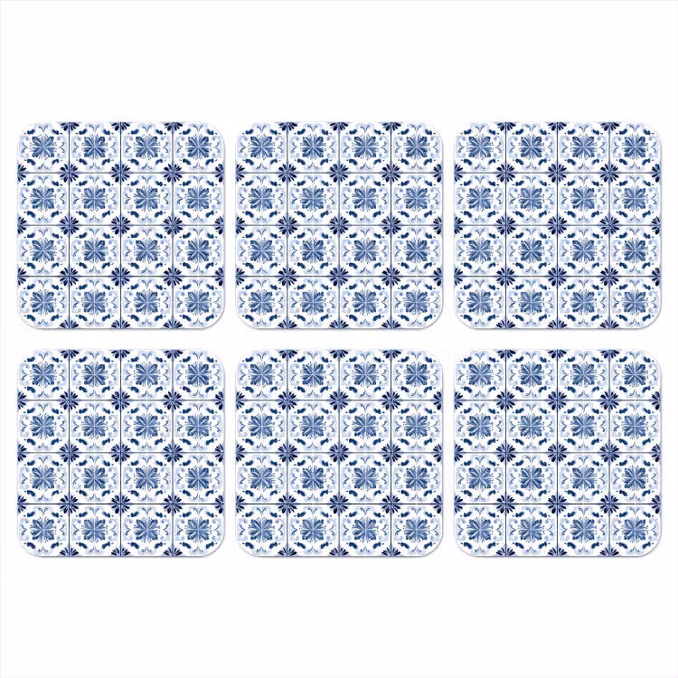 Onderzetter - Patroon - Tegel - Blauw — 1