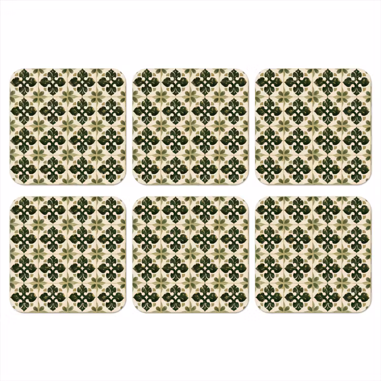 Onderzetter - Patroon - Tegel - Groen — 1