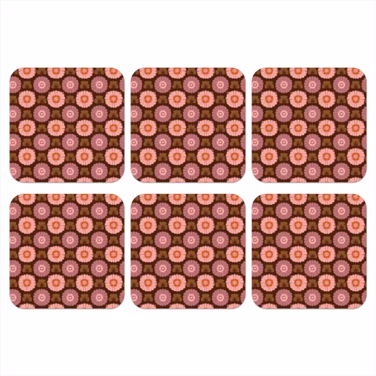 Onderzetter - Retro - Madelief - Roze — 1