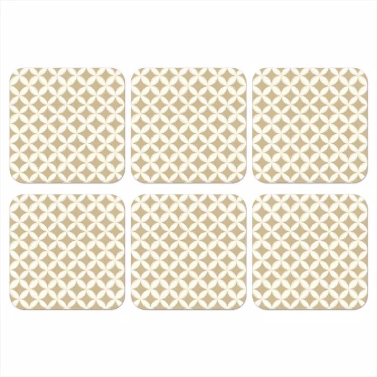 Onderzetter - Symmetrisch - Motief - Beige — 1