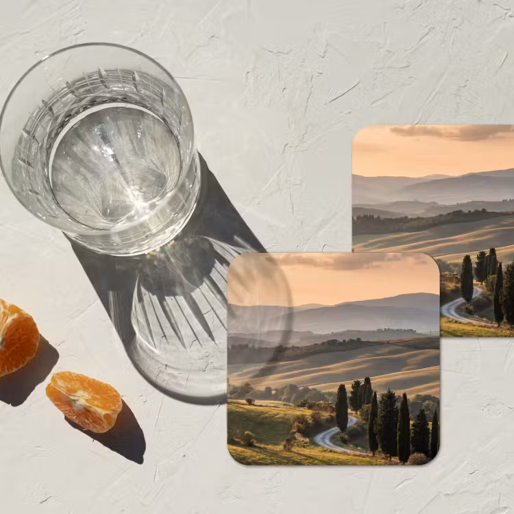 Onderzetter - Toscaans - Landschap - Heuvels — 3