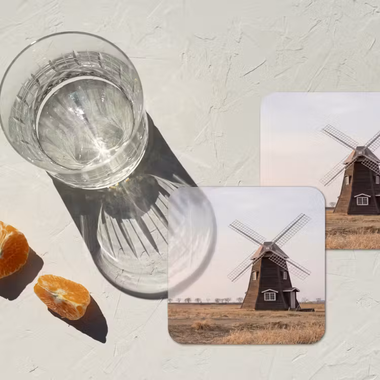 Onderzetter - Windmolens - Landschap - Veld — 3