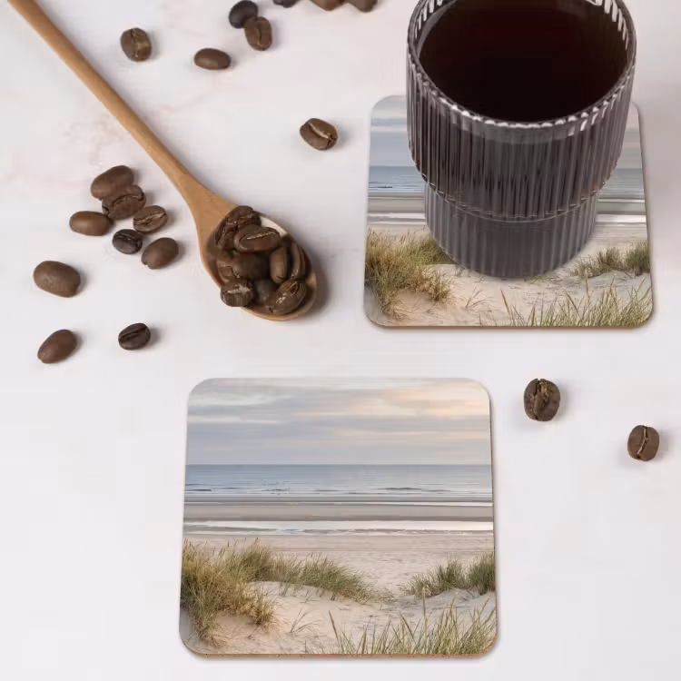 Onderzetter - Zandstrand - Bewolkt - Duinen — 4