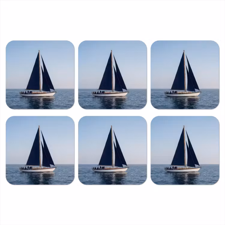 Onderzetter - Zeilboot - Zee - Blauw — 1