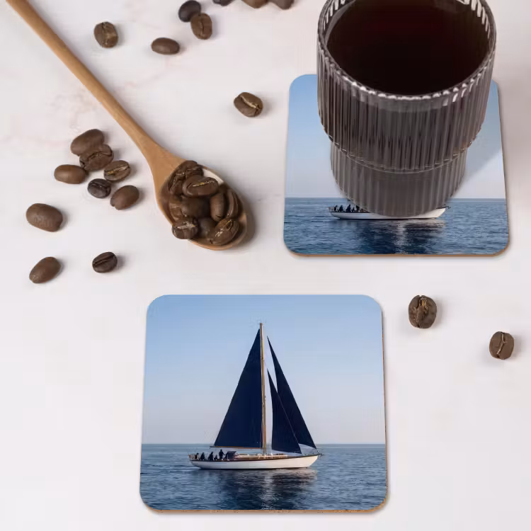 Onderzetter - Zeilboot - Zee - Blauw — 4