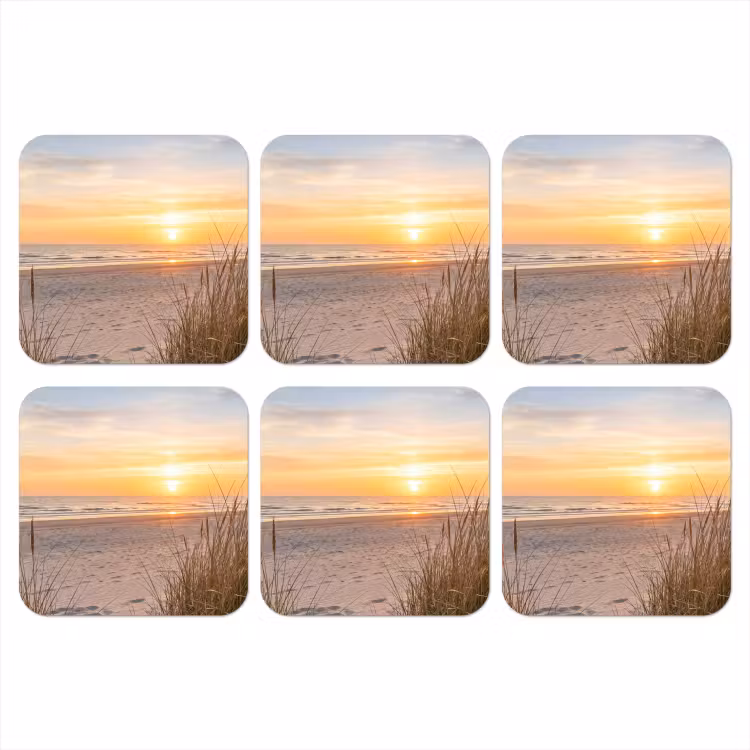 Onderzetter - Zonsondergang - Duinen - Zee — 1