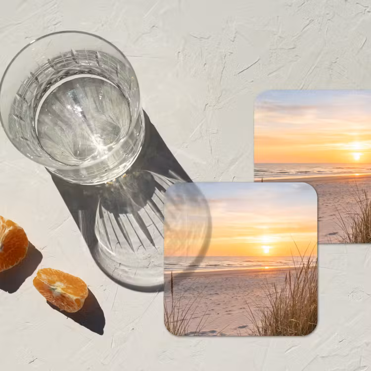 Onderzetter - Zonsondergang - Duinen - Zee — 3