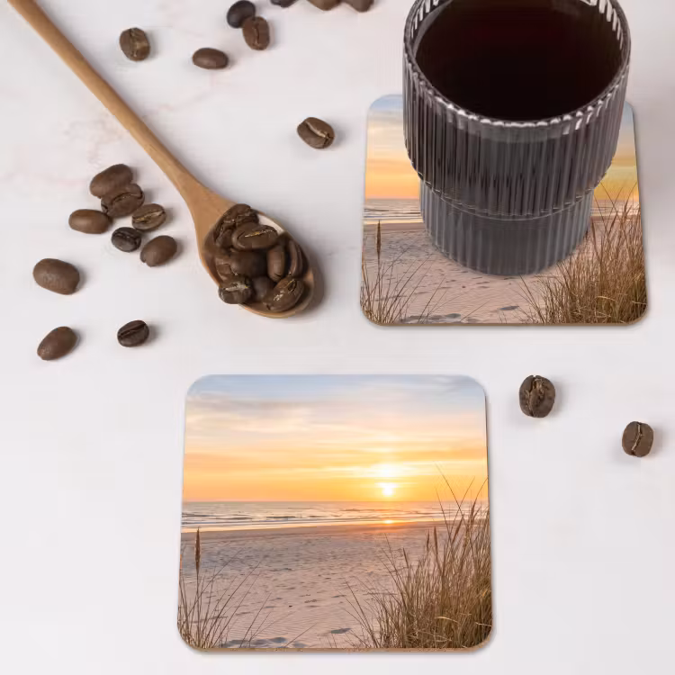 Onderzetter - Zonsondergang - Duinen - Zee — 4