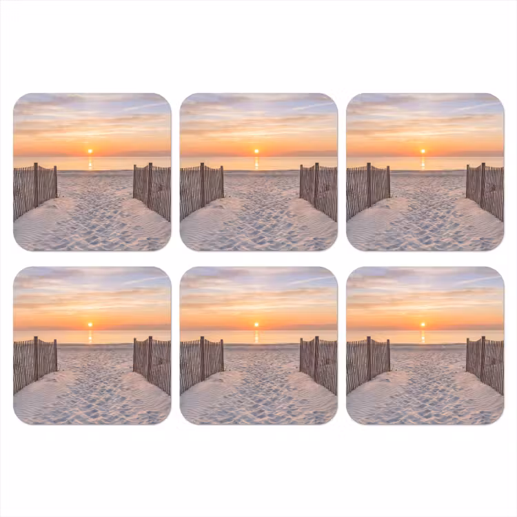 Onderzetter - Zonsondergang - Strand - Zand — 1