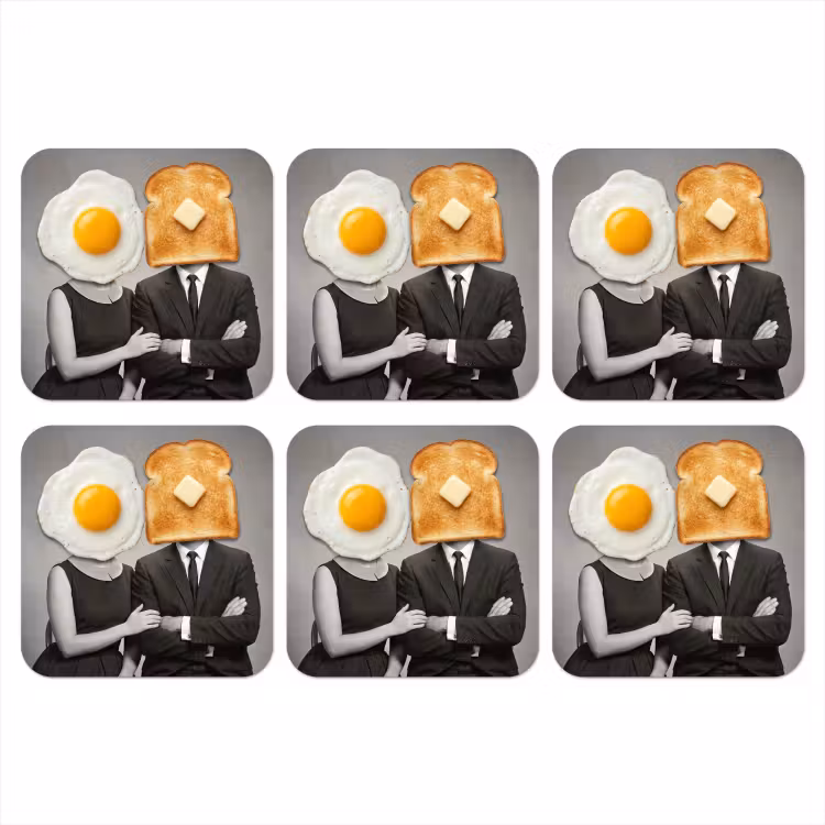 Onderzetter​ - Ontbijt - Koppel - Ei - Brood — 1