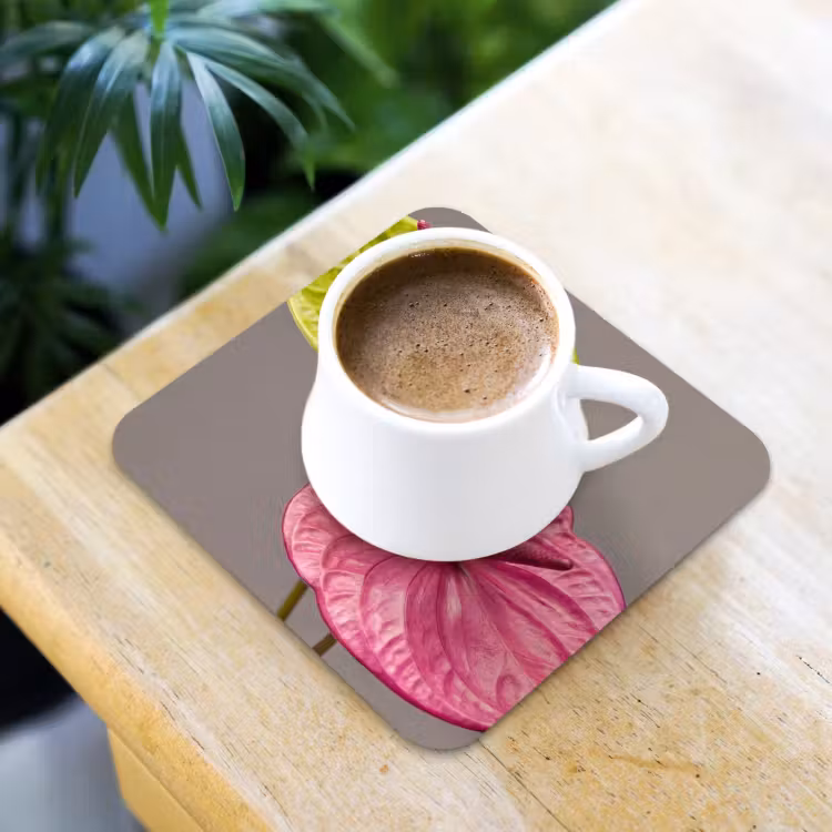 Onderzetter - Planten - Anthurium - Groen - Roze — 2